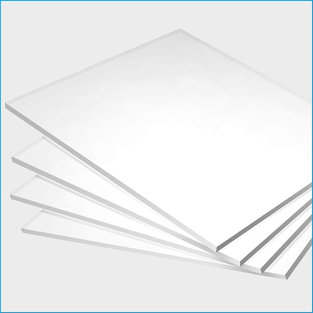 Four clear sheets fanned out on a white background