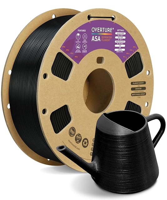 OVERTURE black ASA filament spool