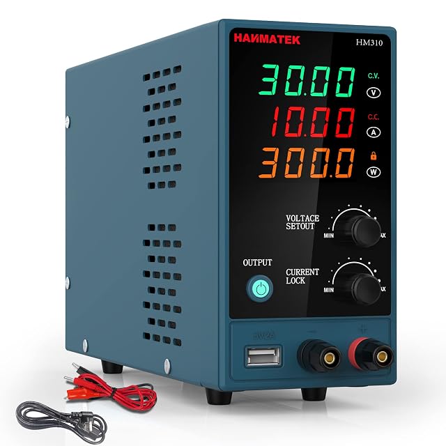 HANMATEK HM310 bench power supply with LED displays