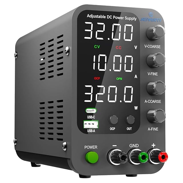 Jesverty SPS-3010V bench power supply with coarse and fine knobs
