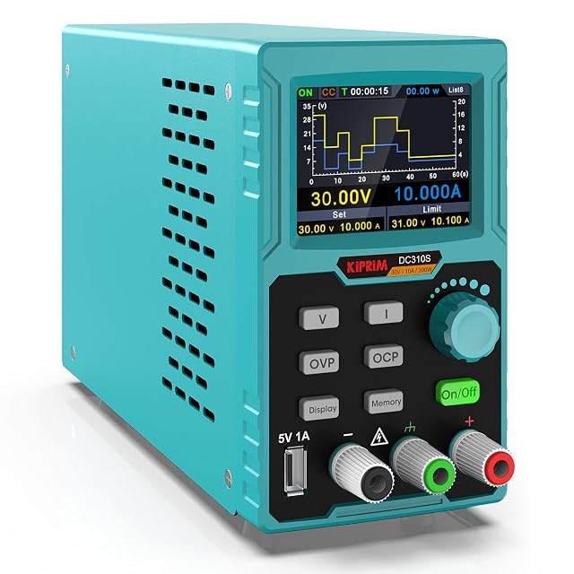 Kiprim DC310S programmable bench power supply with colour screen