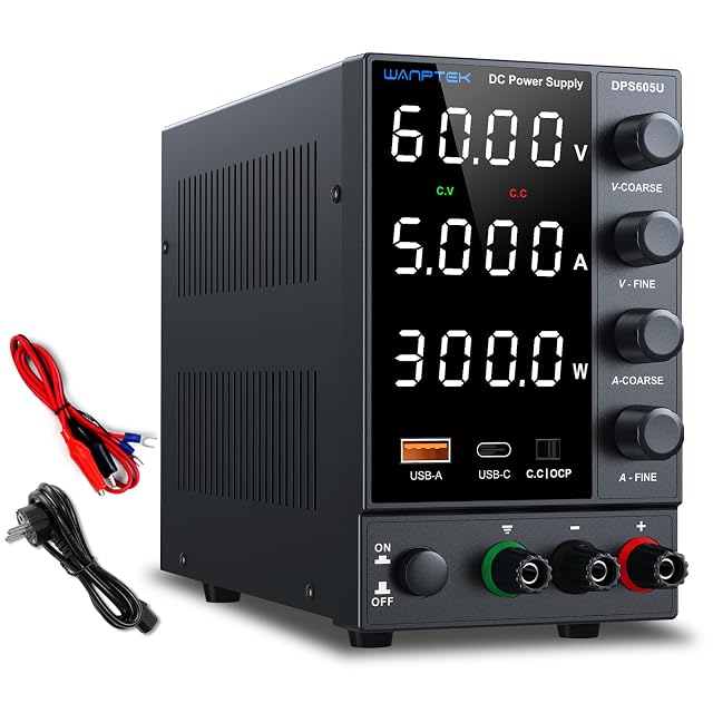 WANPTEK POWER DPS605U bench power supply with LED displays