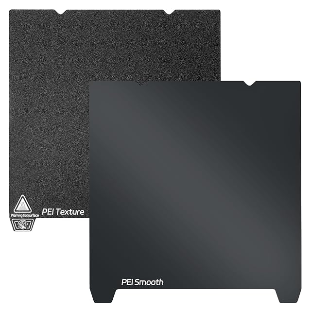 UniTak3D PEI plate, black textured face marked PEI Texture and smooth face marked PEI Smooth