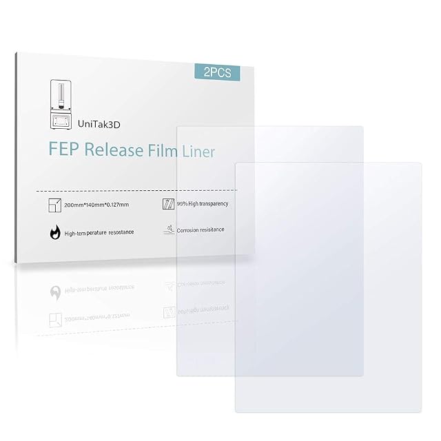 UniTak3D FEP film sheets for resin 3D printers