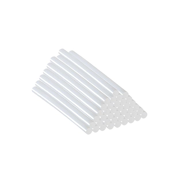 Small stack of translucent glue sticks