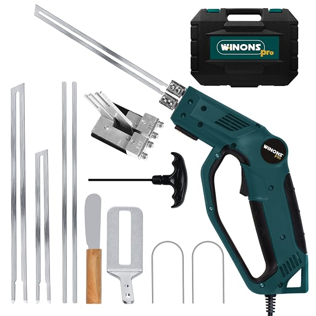 WINONS WFC0012 hot knife foam cutter kit with blades in a case