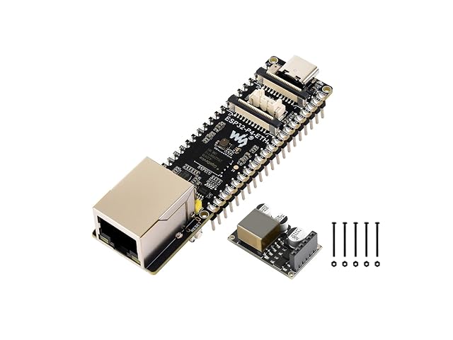 Waveshare ESP32-P4-POE-ETH development board with Ethernet port and PoE module