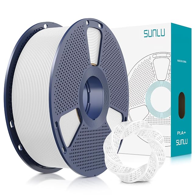 SUNLU PLA+ white filament spool