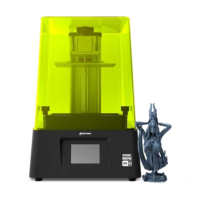 Phrozen Sonic Mini 8K S resin 3D printer with a tinted cover and compact base
