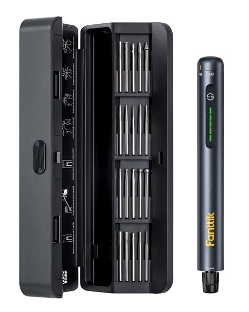 Fanttik F2 Master Eng cordless engraving pen with bits in a magnetic case