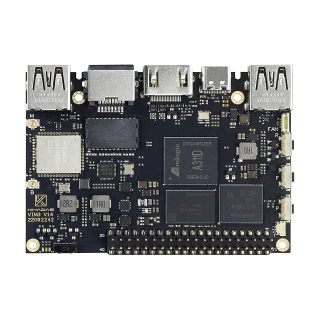 Khadas VIM3 single-board computer with Amlogic A311D chip and 40-pin header