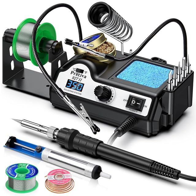Preciva 927 soldering station with two helping hands clamps