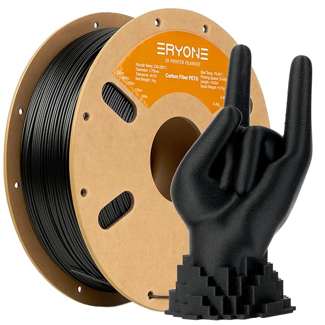 ERYONE PETG carbon fibre black filament spool