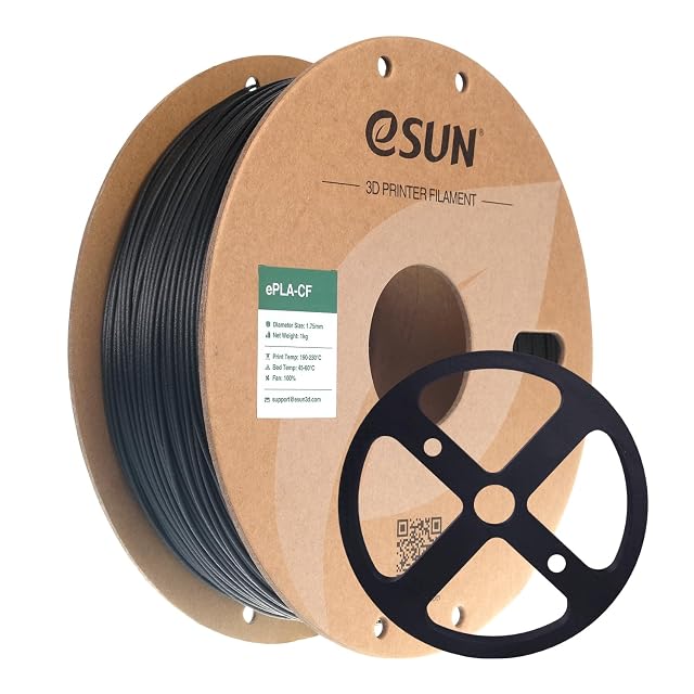 eSUN ePLA-CF carbon fibre filled black filament spool