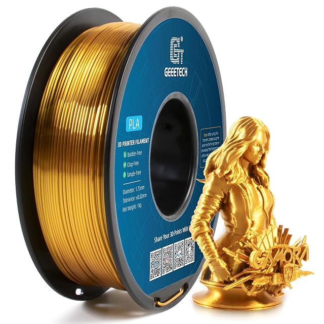 GEEETECH silk gold PLA filament spool