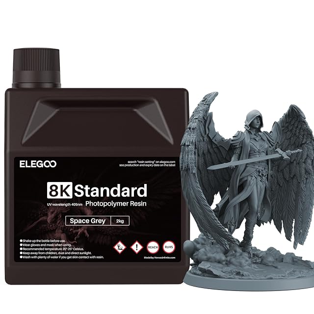 ELEGOO 8K Standard Rigid resin bottles in space grey