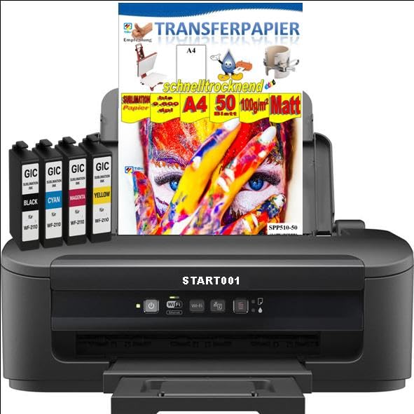 Dr. Inkjet A4 sublimation printer starter set with cartridges and transfer paper