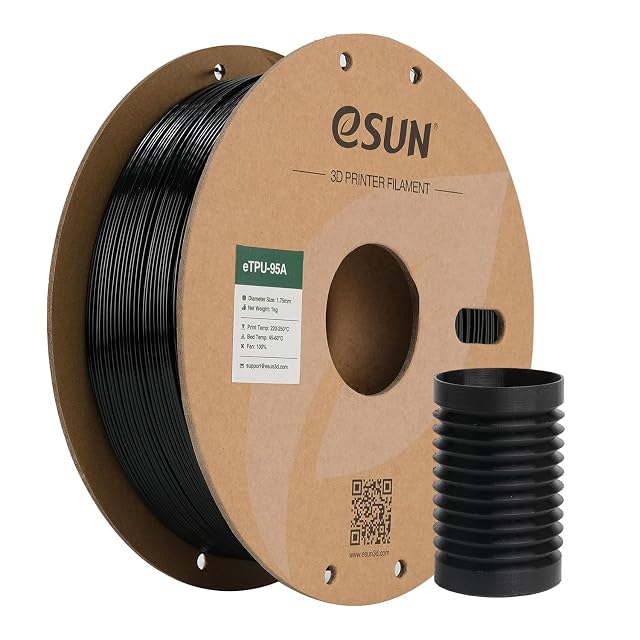 eSUN black TPU-95A filament spool